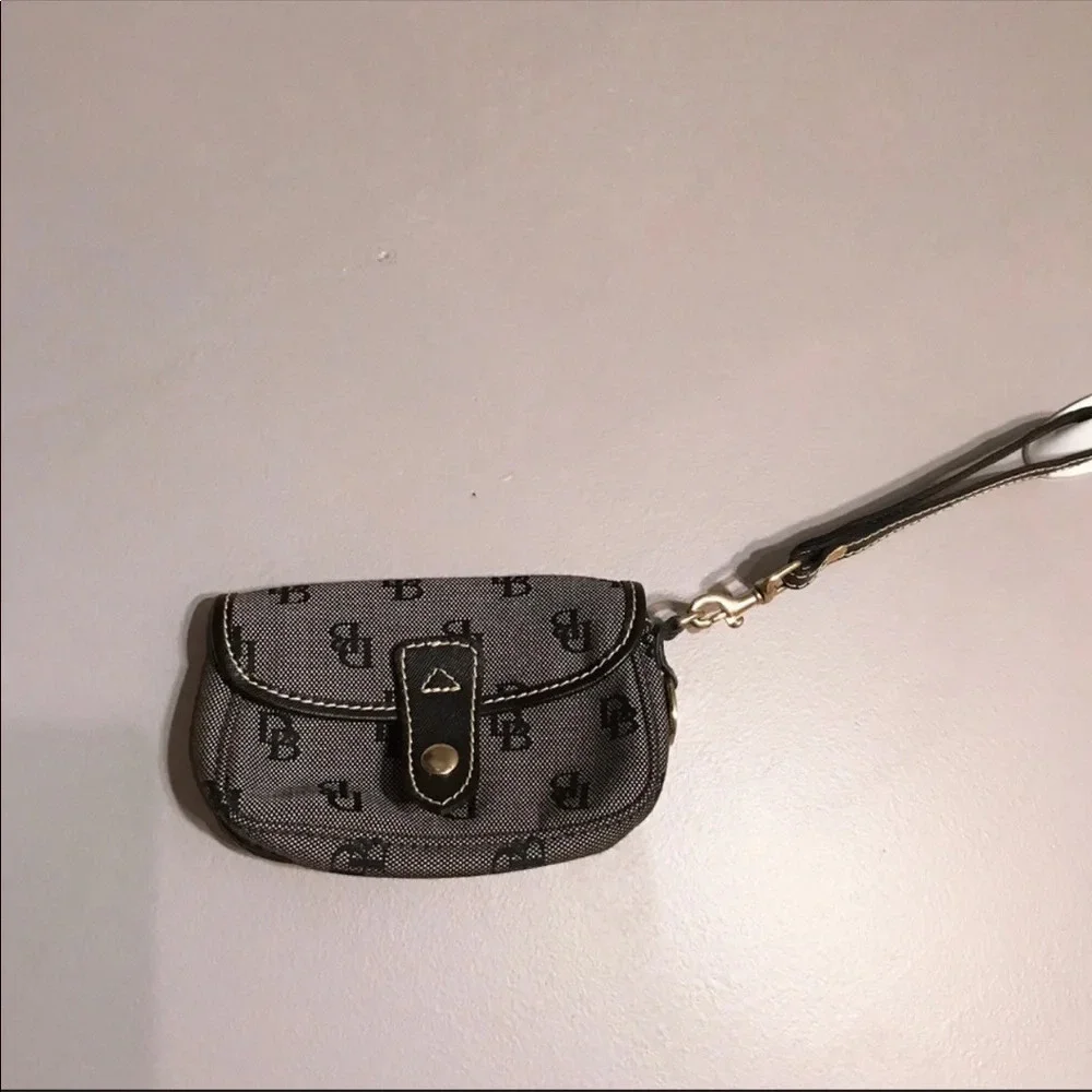 Dooney & Bourke Monogrammed Flap Snap Wristlet